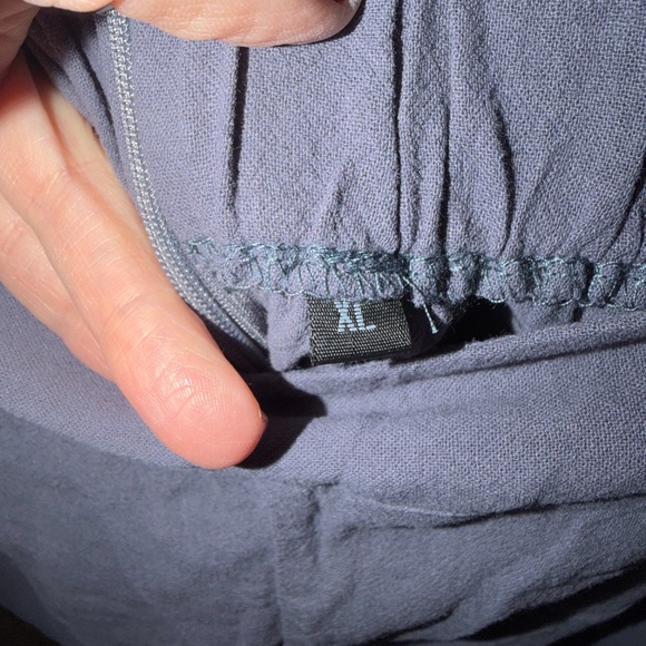 Essentials Slate Blue Two-Piece Pantsuit with Buttoned Vest - Picture 13 of 14